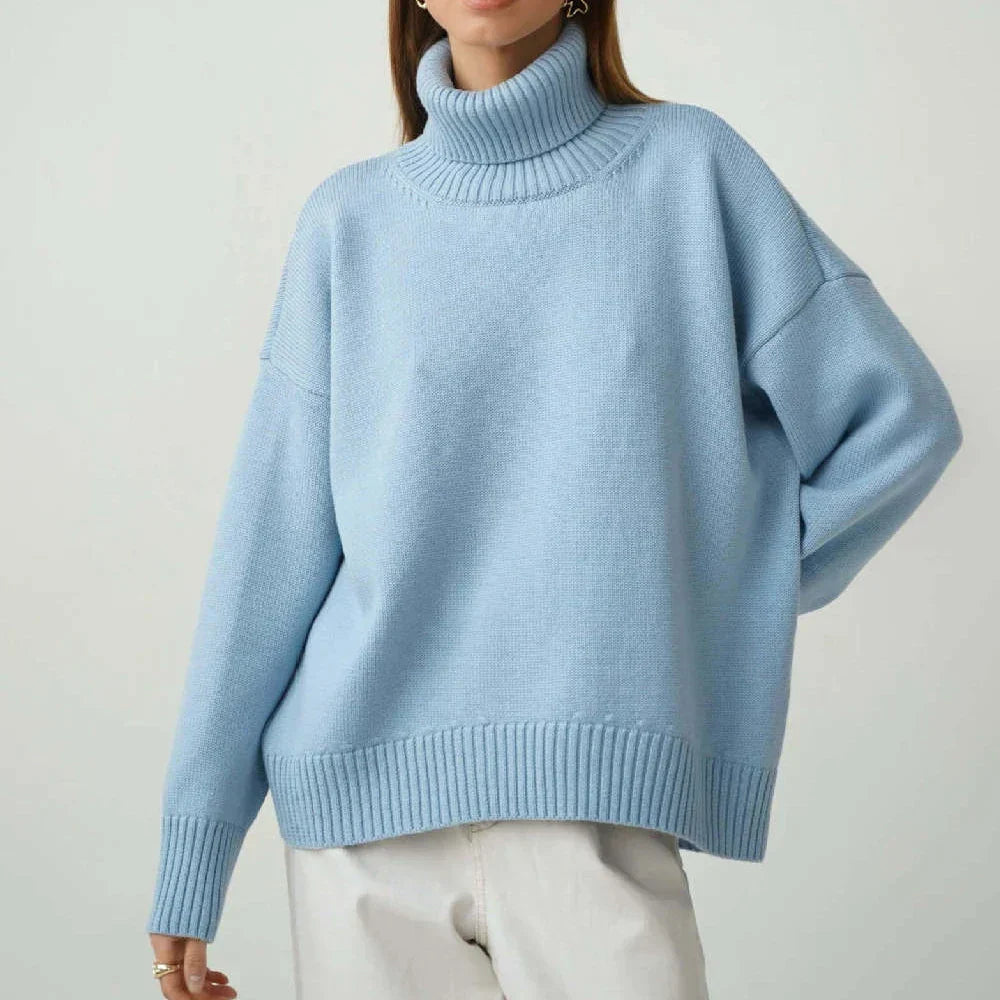 Knitted Turtleneck Sweater for Women
