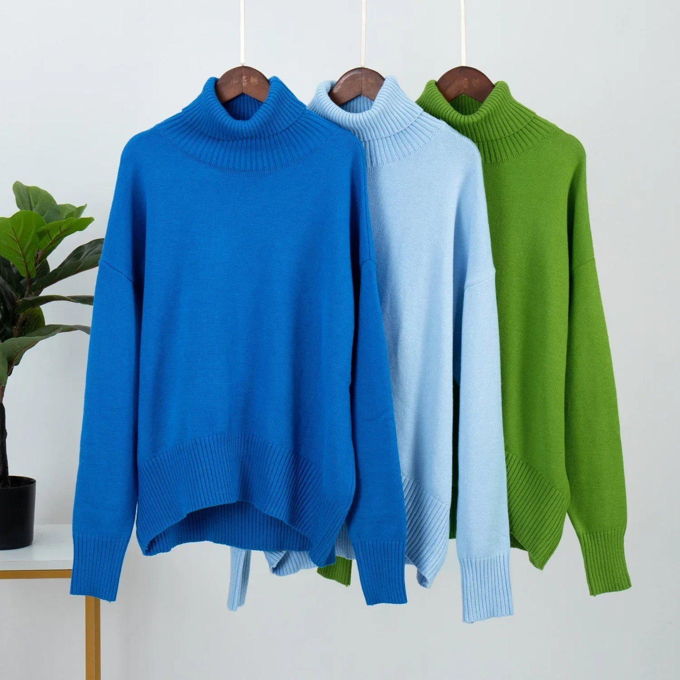 Knitted Turtleneck Sweater for Women