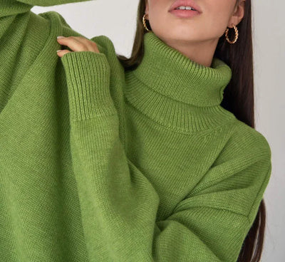 Knitted Turtleneck Sweater for Women