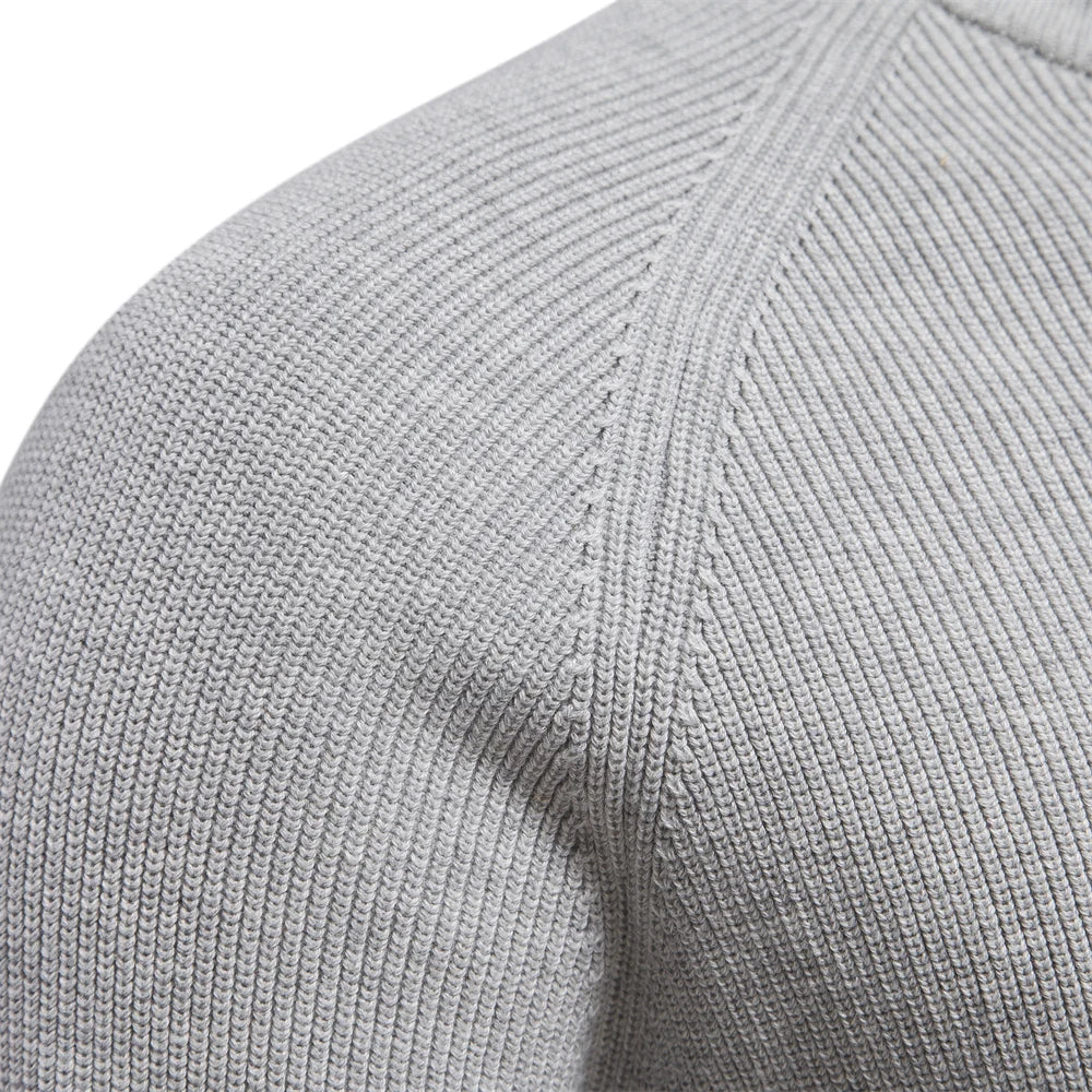 Knitted Zip-Up Sweater for Men