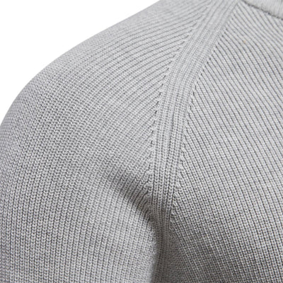 Knitted Zip-Up Sweater for Men
