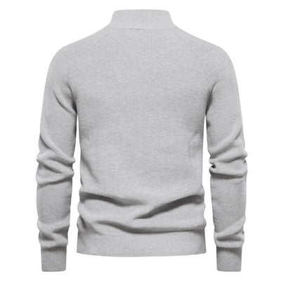 Knitted Zip-Up Sweater for Men