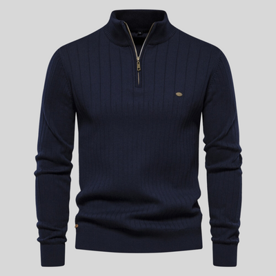 Knitted Zip-Up Sweater for Men