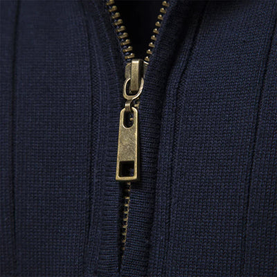 Knitted Zip-Up Sweater for Men
