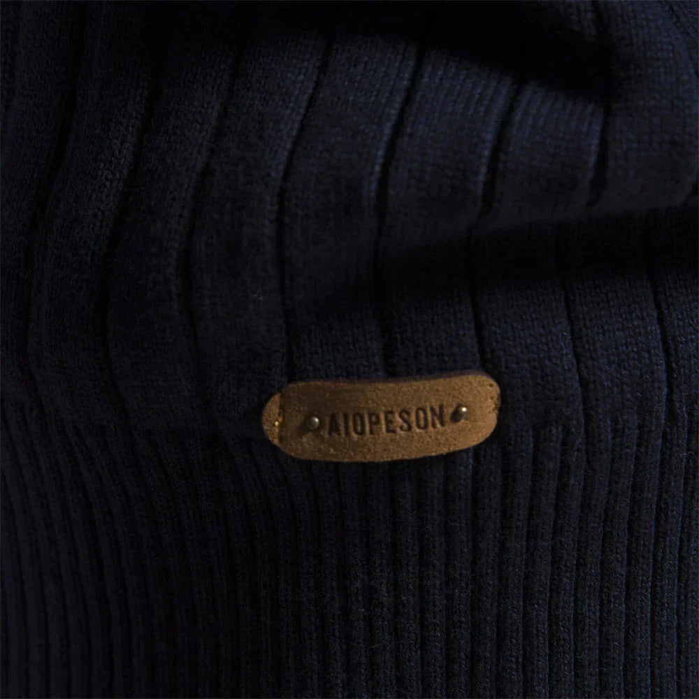 Knitted Zip-Up Sweater for Men