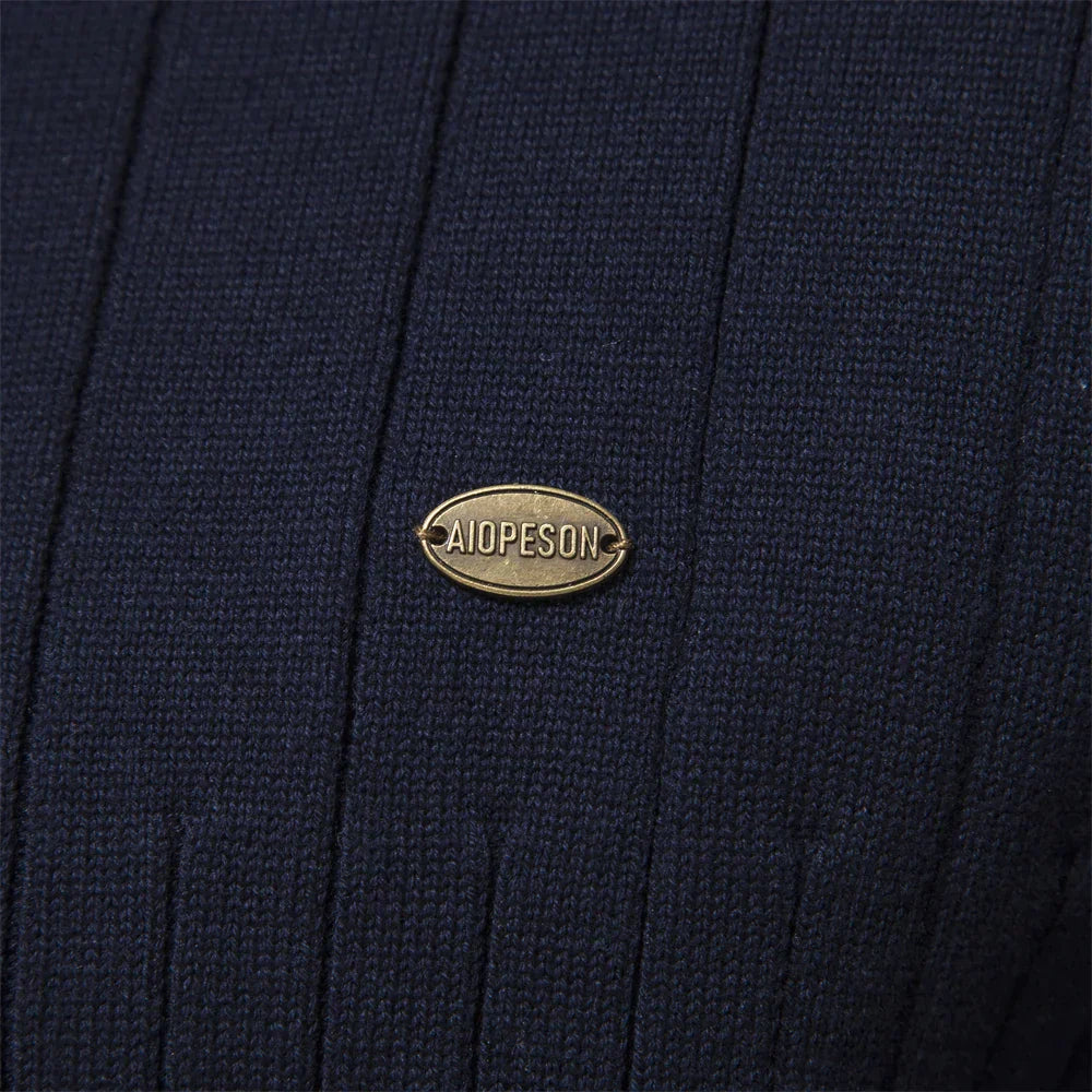 Knitted Zip-Up Sweater for Men