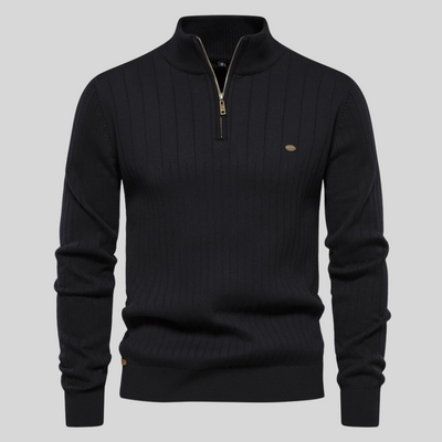 Knitted Zip-Up Sweater for Men