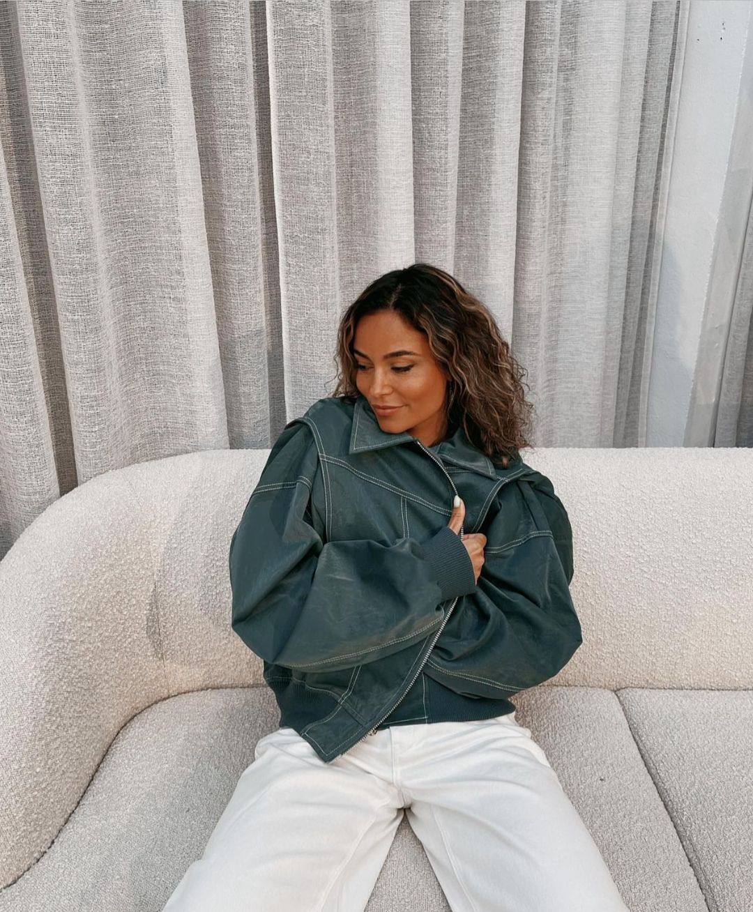 Leather Bomber Jacket For Women