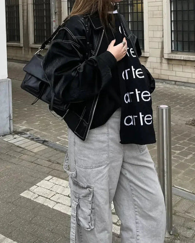 Leather Bomber Jacket For Women