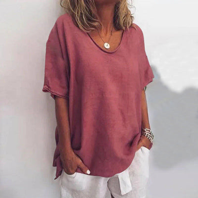 Women’s Classic Shirt – Relaxed Short-Sleeve Design for Effortless Everyday Style