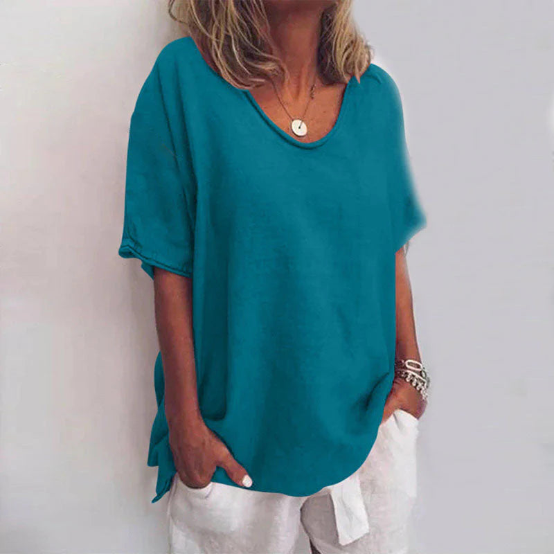 Women’s Classic Shirt – Relaxed Short-Sleeve Design for Effortless Everyday Style