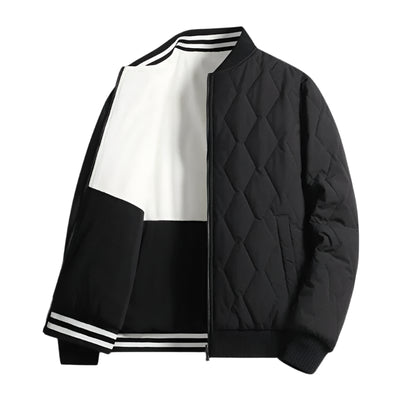 Men's Modern Style Reversible Quilted Bomber Jacket