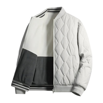 Men's Modern Style Reversible Quilted Bomber Jacket