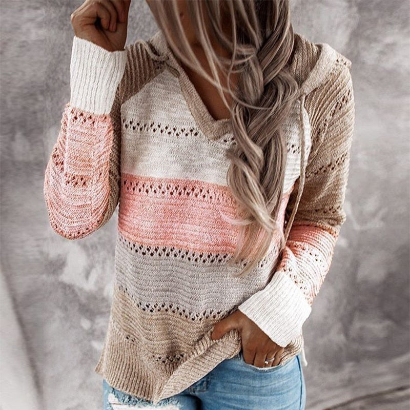 Modern Women's V-neck jumper