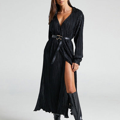 Pleated Long Women's Dress