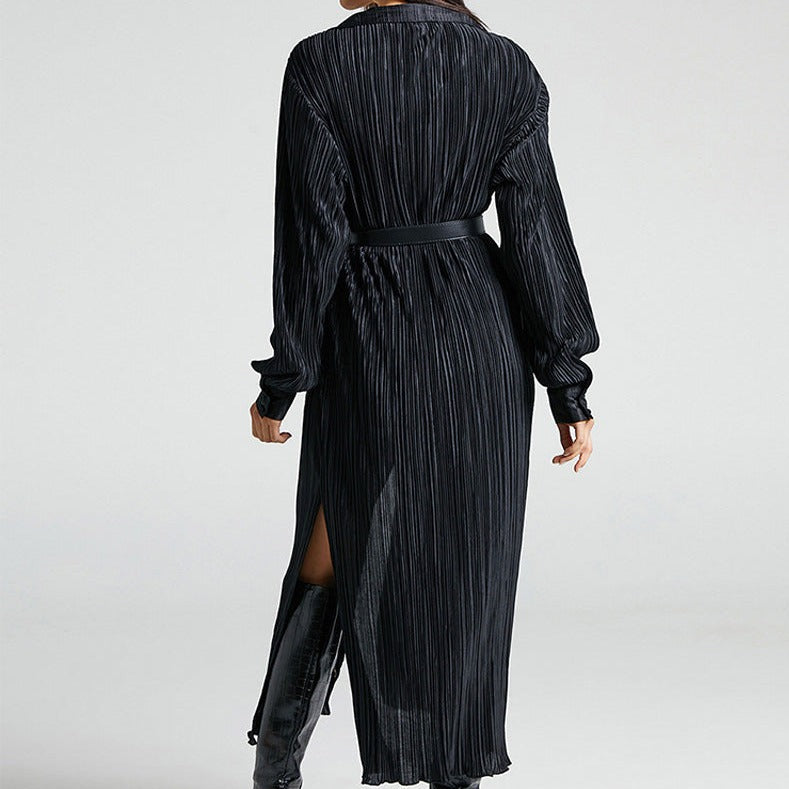 Pleated Long Women's Dress