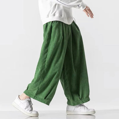 Casual Modern Style Corduroy Baggy Pants for Men