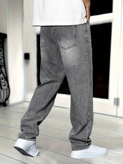 Van Hallen | Classic Straight Fit Washed Denim Pants for Men