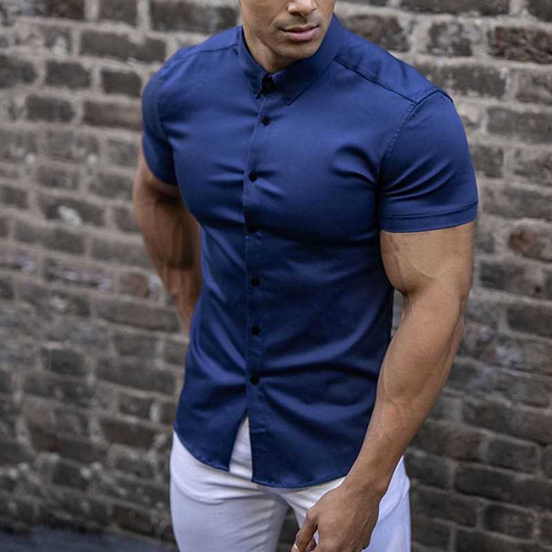 Van Hallen | Men's Slim Fit Short Sleeve Shirt