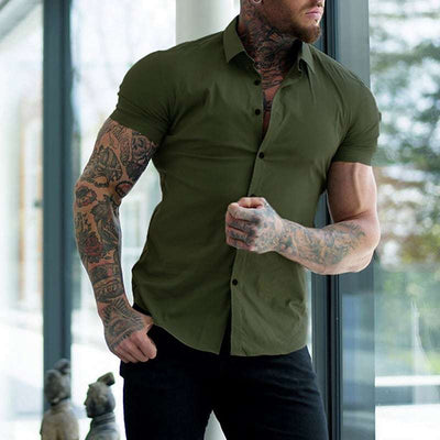 Van Hallen | Men's Slim Fit Short Sleeve Shirt