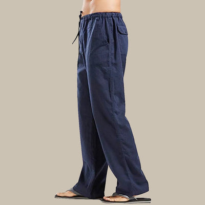 Van Hallen Linen Pants | Summer Linen Loose-fit Long Pants for Men