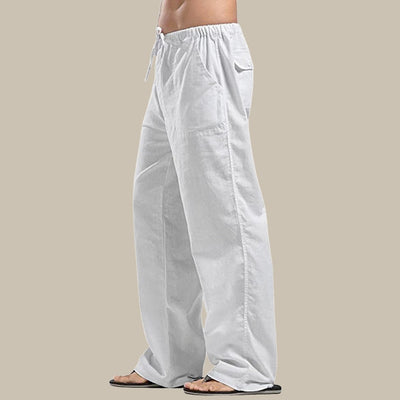 Van Hallen Linen Pants | Summer Linen Loose-fit Long Pants for Men