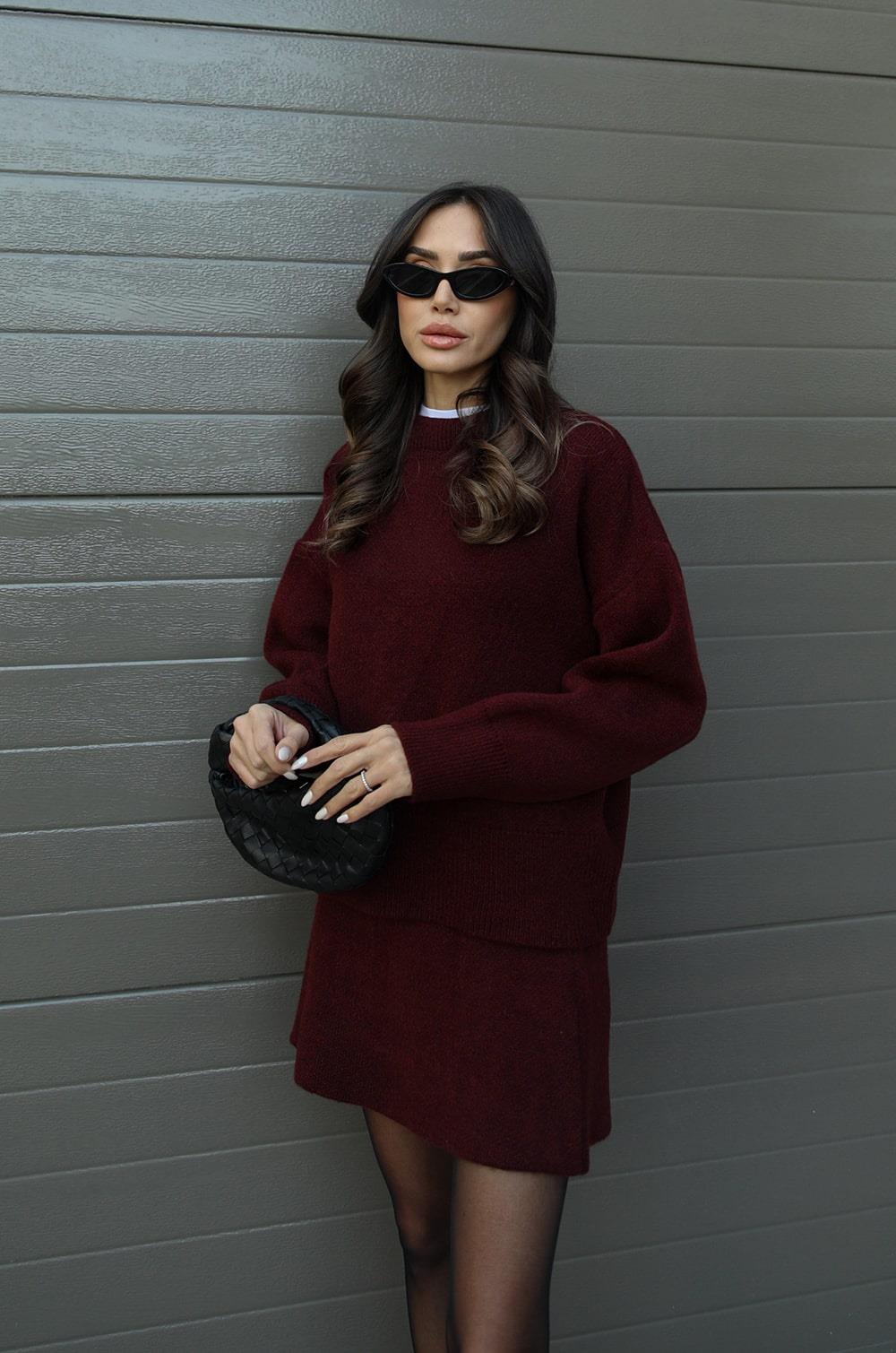 Women's Knit Skirt and Top Set