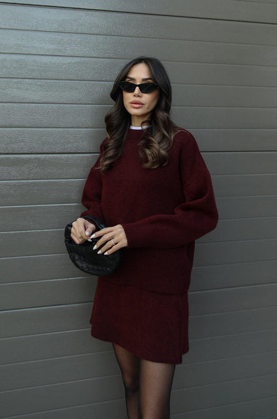 Women's Knit Skirt and Top Set