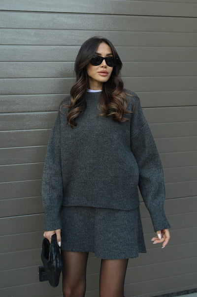 Women's Knit Skirt and Top Set
