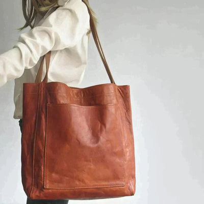 Women's Leather Shopper Bag