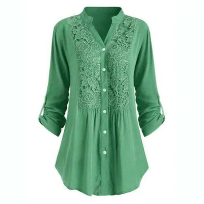 Women's Long blouse with puff sleeves