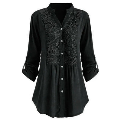 Women's Long blouse with puff sleeves