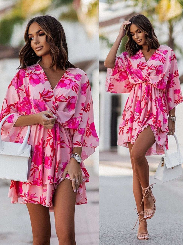 Women’s Versatile Loose-Fit V-Neck Dress for Every Occasion